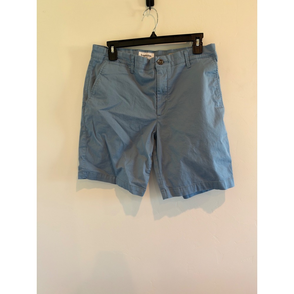 Goodfellow & Co Linden Flat Front Chino Shorts Mens 30 Light Blue Summer Casual